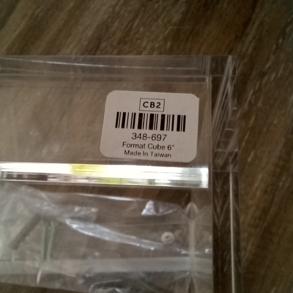 SOLD - NWT CB2 Format Cube 6" Acrylic Storage Shelf - Price Firm - Picture 4 of 7